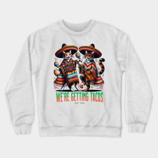 Funny Taco Cats Crewneck Sweatshirt